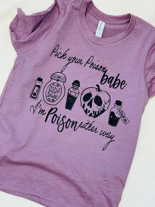 Pick Your Disney Poison Kids Theme Park T-Shirt