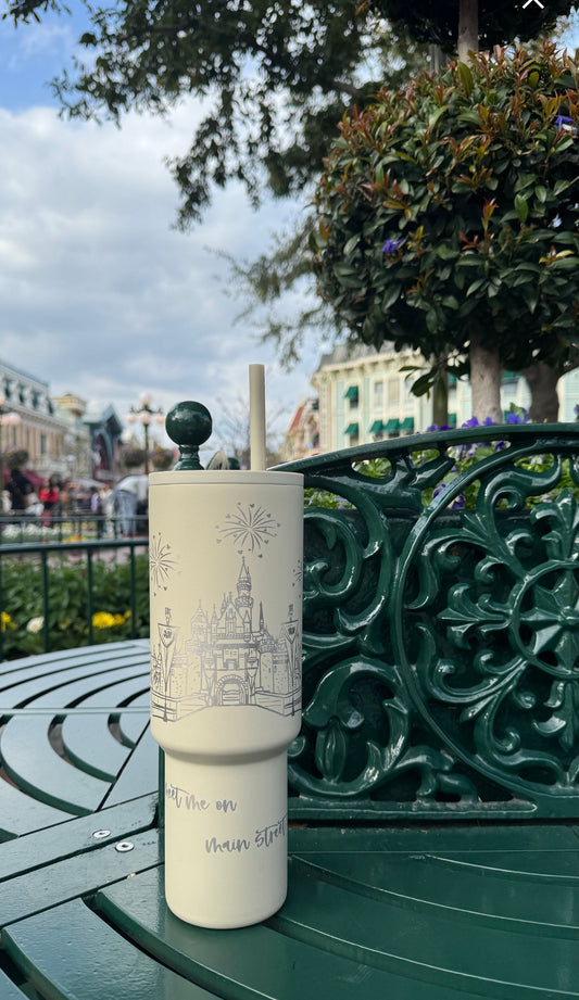 Meet Me on Main Street - 40 oz. Tumbler with Engraved Castle