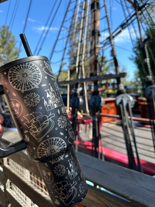 Disneyland Icons 40 oz. Tumbler - From the Castle to the Tea Cups