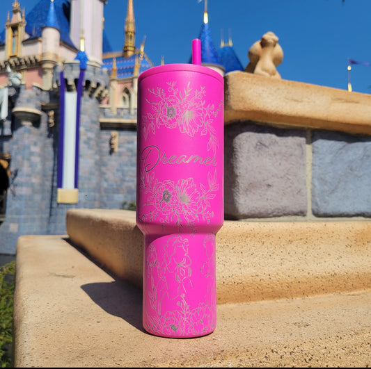 Dreamer Princess Silhouette 40 oz. Tumbler - Personalization Available