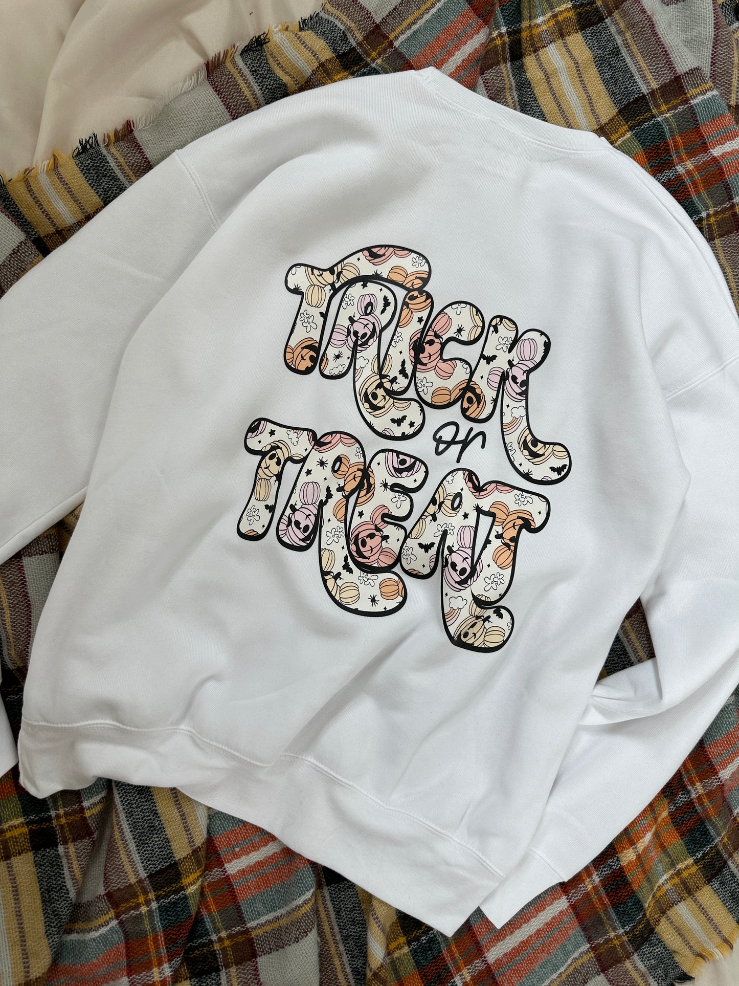Trick or Treat Pastel Mickey Pumpkin Halloween Sweatshirt – Inspired Fall Vibes