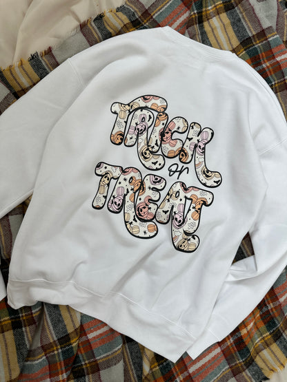 Trick or Treat Pastel Mickey Pumpkin Halloween Sweatshirt – Inspired Fall Vibes