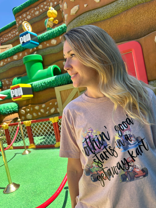 Mario Getaway Kart T-Shirt - Race in Style!