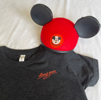 Simplistic Minnie Mouse or Mickey Mouse Signed T-Shirt